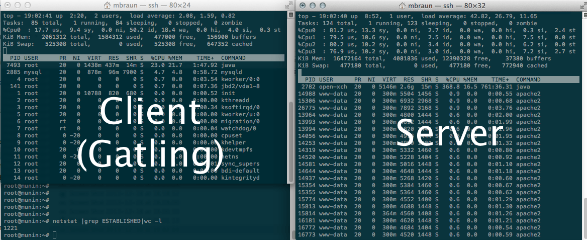 Gatling system load